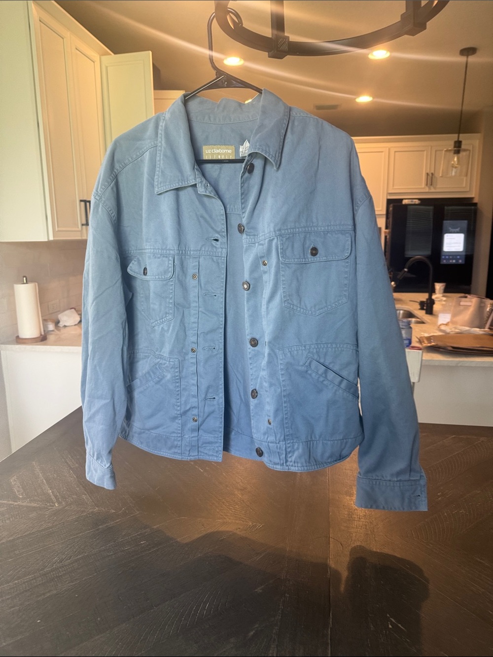FINAL SALE 100% cotton! Liz Claiborne Men's Slate Blue Field Jacket